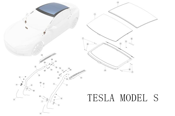 Tesla Model S Panoramic Roof & Chassis And Subframes