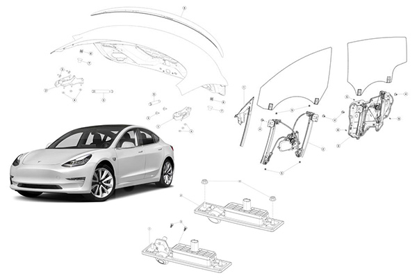 Tesla Model 3 Aftermarket Parts Closure Components 